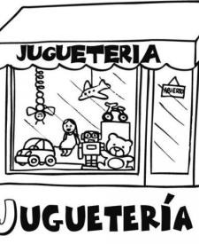 Dibujos para pintar de tiendas: juguetería