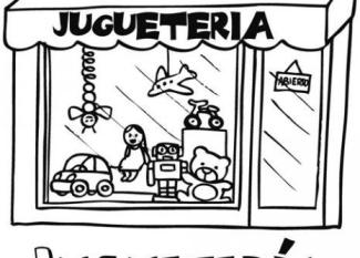 Dibujos para pintar de tiendas: juguetería