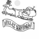 Dibujos para colorear de un cartel de Feliz Navidad.