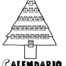 Calendario de adviento para colorear en Navidad por los niños