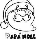 Papá Noel sonriente. Dibujo de Navidad para niños