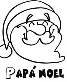 Papá Noel sonriente. Dibujo de Navidad para niños