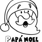 Dibujo de Navidad de Papá Noel asombrado