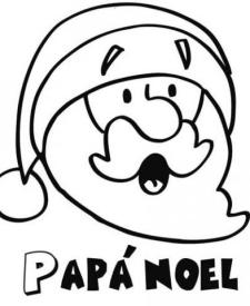 Dibujo de Navidad de Papá Noel asombrado