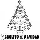 Dibujo para colorear de árbol de Navidad decorado