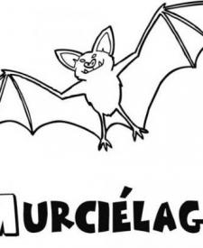 Dibujo gratis de murciélago para imprimir y pintar con niños