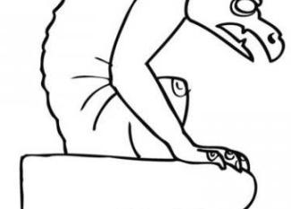 Dibujo de gárgola para imprimir y pintar