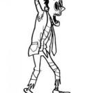 Zombi para colorear. Dibujo de Halloween
