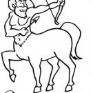 Dibujo de centauro para colorear con niños