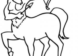 Dibujo de centauro para colorear con niños