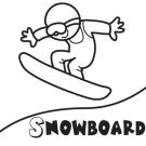 Snowboard. Gratis para imprimir y colorear