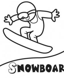 Snowboard. Gratis para imprimir y colorear
