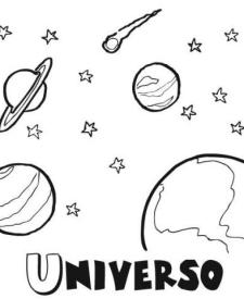 Dibujos para colorear del Universo y los Planetas