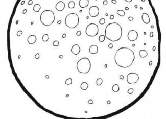 Dibujo infantil para imprimir y colorear de la luna llena