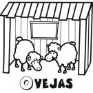 Dibujo infantil de ovejas para colorear