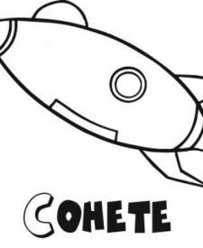 Dibujos gratis de un cohete espacial para imprimir y colorear