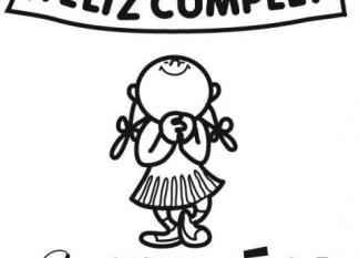 Dibujos de un cartel de cumpleaños para colorear con los niños