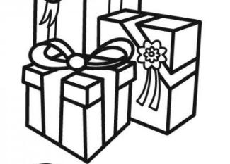 Regalos para imprimir y colorear. Dibujos infantiles