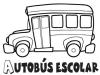 Dibujos de autobús escolar para imprimir y colorear