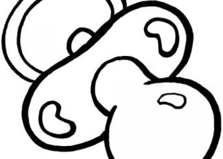 Dibujo de chupete para imprimir y pintar gratis