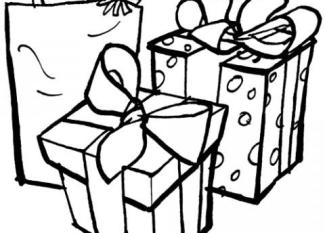 Regalos envueltos de Navidad para que los niños pinten