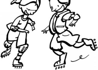 Niños patinando