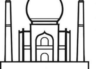 Dibujo de un palacio para imprimir y colorear con los niños