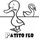 Dibujo para pintar del Patito Feo. Dibujos de cuentos infantiles