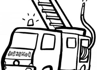 Dibujos de un camión de bomberos para imprimir y colorear