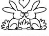 Dibujos infantiles de conejos en primavera para imprimir y colorear con niños.