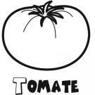 Dibujo de tomate. Imágenes infantiles de fruta y verdura