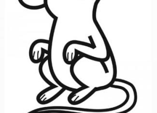 Imágenes infantiles. Dibujo de ratón para colorear