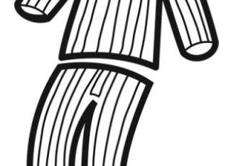 Dibujo de un pijama para imprimir y colorear con niños