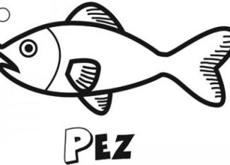 Dibujo de un pez, animales del mar para colorear