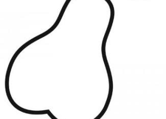 Dibujo infantil de una pera para colorear con los niños