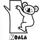 Dibujo para imprimir y pintar de un koala