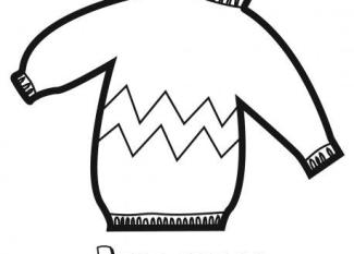 Dibujo para imprimir y pintar de un jersey. Dibujos de ropa