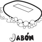 Dibujos para colorear de jabón. Dibujos de objetos de baño