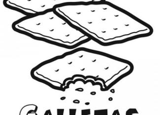 Dibujo de galletas para colorear con los niños