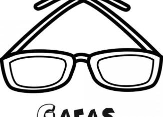 Dibujo para imprimir y colorear de unas gafas para niños