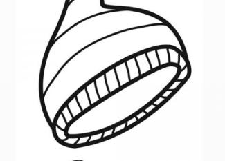 Dibujo gratis de un gorro para colorear. Dibujos de ropa