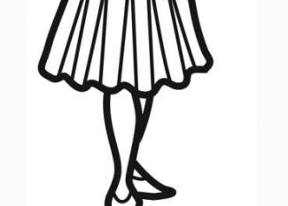 Dibujo de una falda para colorear. Dibujos de ropa para niños