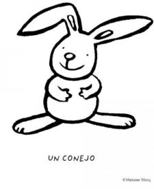 Dibujos de conejo para colorear con los niños