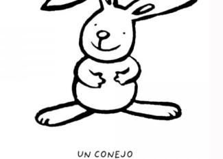 Dibujos de conejo para colorear con los niños