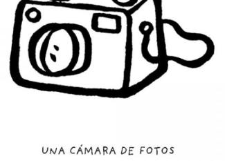 Dibujos de cámara de fotos para imprimir y colorear con los niños