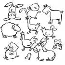 Dibujos de animales de la granja para colorear con los niños