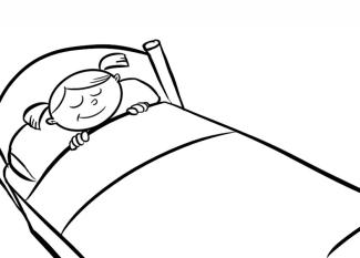 Niña en la cama
