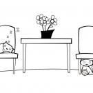 Dibujos para colorear de gatos durmiendo en el salón