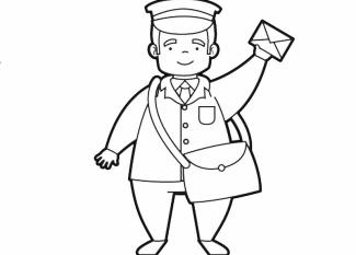Dibujos gratis de un cartero para imprimir y pintar con los niños