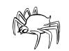 Dibujo infantil de araña venenosa para imprimir